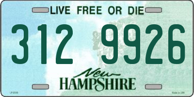 NH license plate 3129926