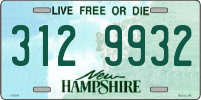 NH license plate 3129932