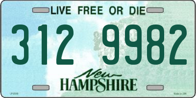 NH license plate 3129982