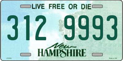 NH license plate 3129993