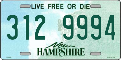 NH license plate 3129994