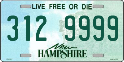 NH license plate 3129999
