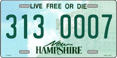 NH license plate 3130007