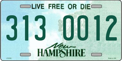 NH license plate 3130012