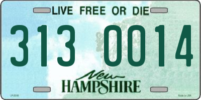NH license plate 3130014