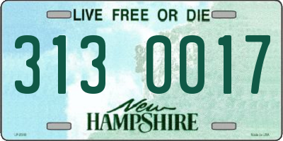 NH license plate 3130017