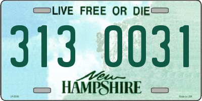 NH license plate 3130031