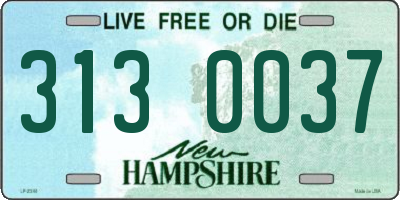NH license plate 3130037