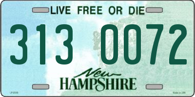 NH license plate 3130072