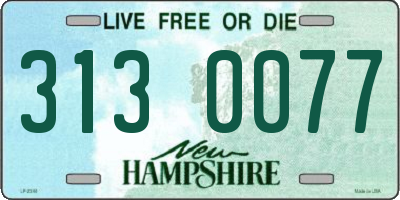 NH license plate 3130077