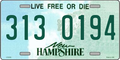 NH license plate 3130194