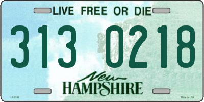 NH license plate 3130218