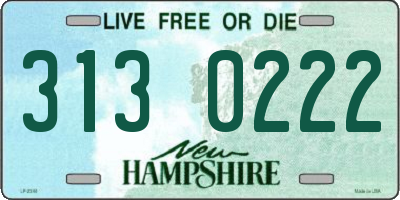 NH license plate 3130222