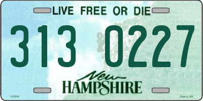 NH license plate 3130227