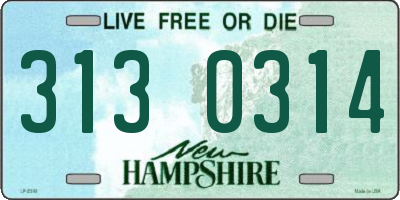 NH license plate 3130314