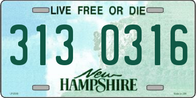 NH license plate 3130316