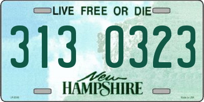 NH license plate 3130323