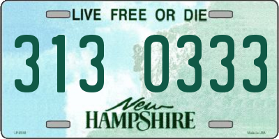 NH license plate 3130333