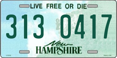 NH license plate 3130417