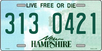 NH license plate 3130421