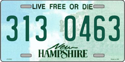 NH license plate 3130463