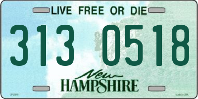 NH license plate 3130518