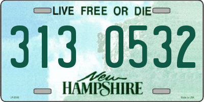NH license plate 3130532