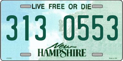 NH license plate 3130553