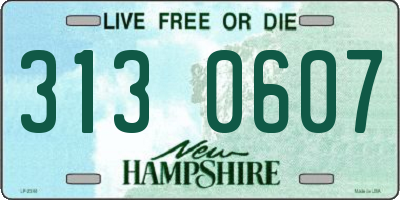 NH license plate 3130607