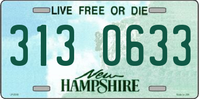 NH license plate 3130633