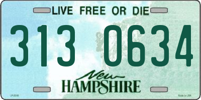 NH license plate 3130634