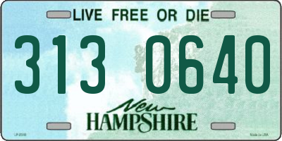 NH license plate 3130640