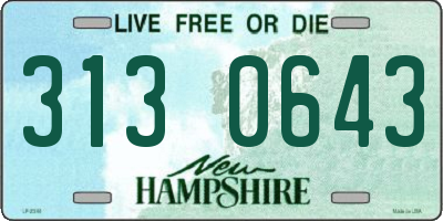 NH license plate 3130643
