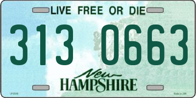 NH license plate 3130663