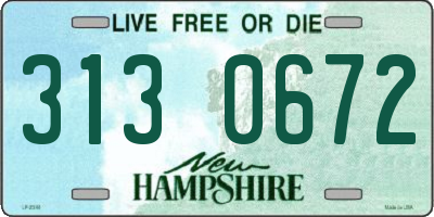 NH license plate 3130672
