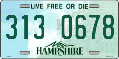 NH license plate 3130678