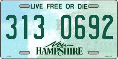 NH license plate 3130692