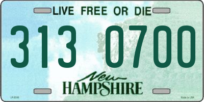 NH license plate 3130700