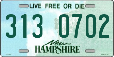 NH license plate 3130702