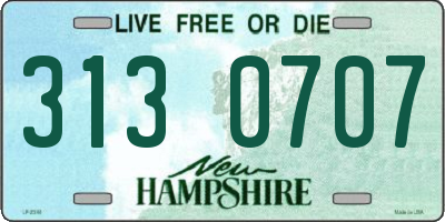 NH license plate 3130707