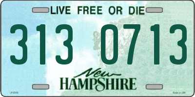 NH license plate 3130713
