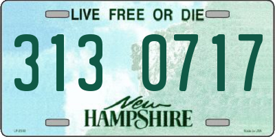 NH license plate 3130717
