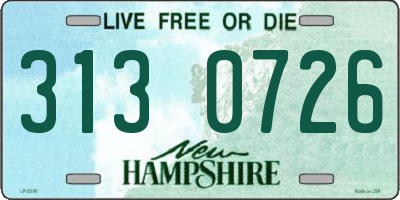 NH license plate 3130726