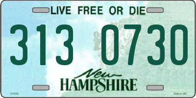 NH license plate 3130730