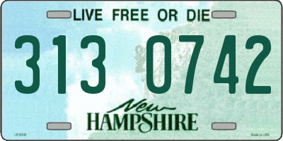 NH license plate 3130742