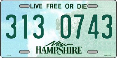 NH license plate 3130743
