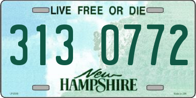NH license plate 3130772