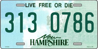 NH license plate 3130786