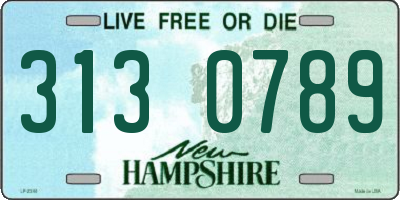 NH license plate 3130789