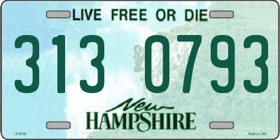 NH license plate 3130793